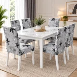 Set 6 Huse Elastice pentru Scaune, Microfibră Premium, cu Elastic, Protecție și Design Elegant