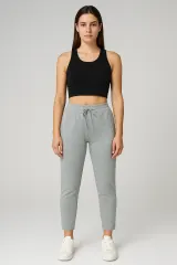Pantaloni de trening damă gri simpli