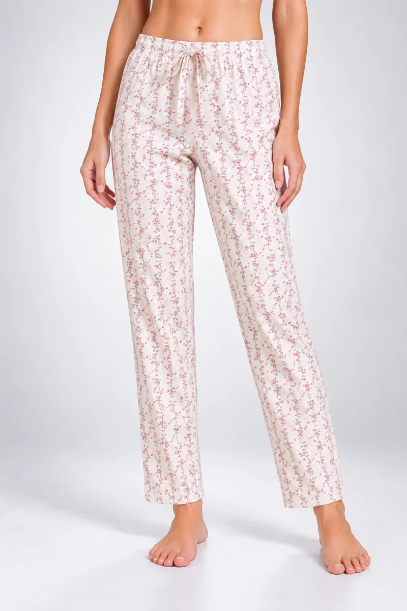 Pantaloni de pijama de dama floricele roz