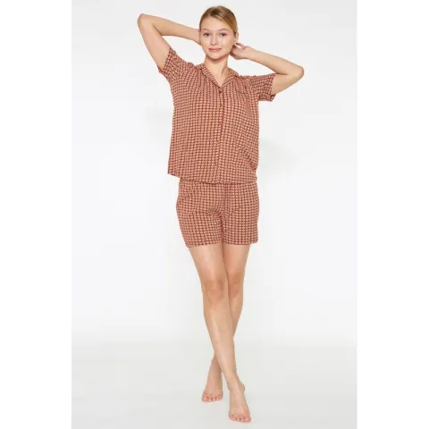 Pijama Dama din Viscoză – Bordo