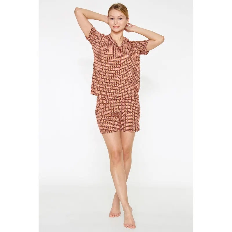 Pijama Dama din Viscoză – Bordo