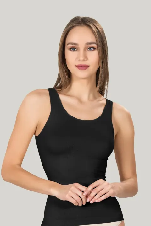 Maiou dama modelator in talie, culoare negru