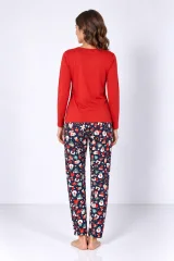 Pijama damă de Crăciun cu mânecă lungă și pantaloni lungi