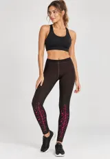 Colanți sport Penti Dubli, roz neon-negru