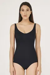 Body modelator dama cu bretele groase, culoare negru