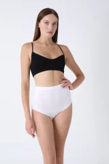 Chilot modelator damă cu talie înaltă –alb, anti-alunecare