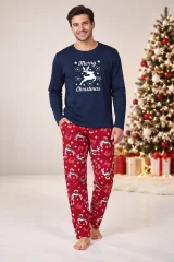 Pijama Bărbați de Crăciun, Bluză cu Mânecă Lungă și Pantaloni Lungi