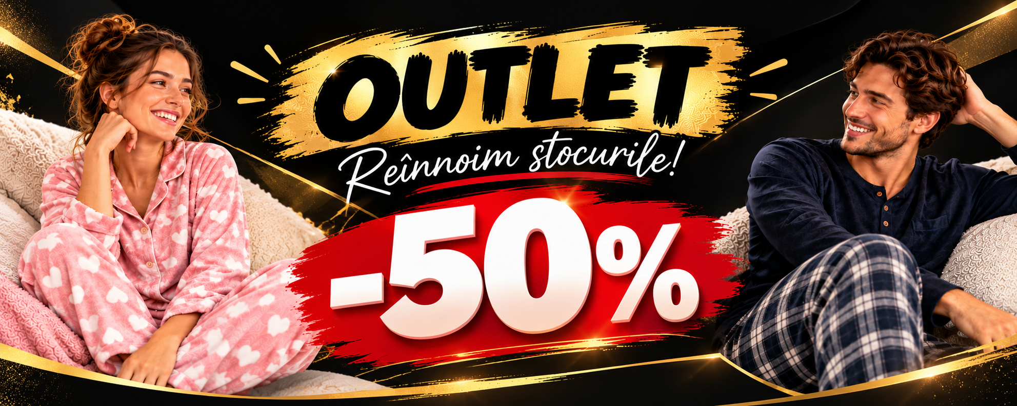 Outlet Pijamale Damă și Bărbați – Reduceri 50%
