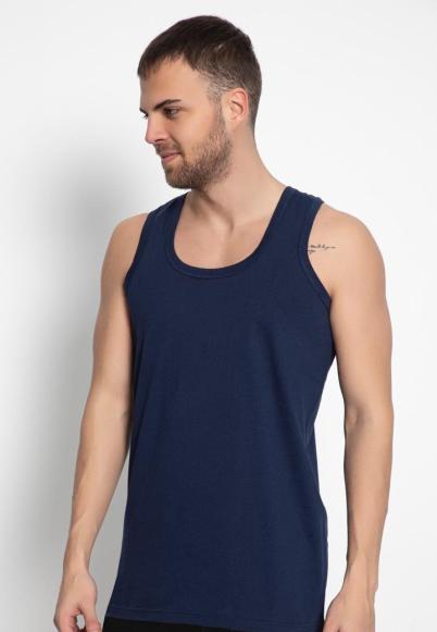 Maiou clasic pentru bărbați – 100% bumbac, Bleumarin