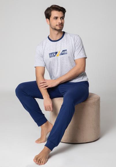 Pijama bărbat cu mânecă scurtă – 100% bumbac