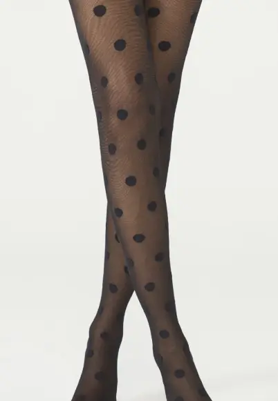 Dres Penti "Big Dots" 30 DEN – Negru, Model cu Buline Mari