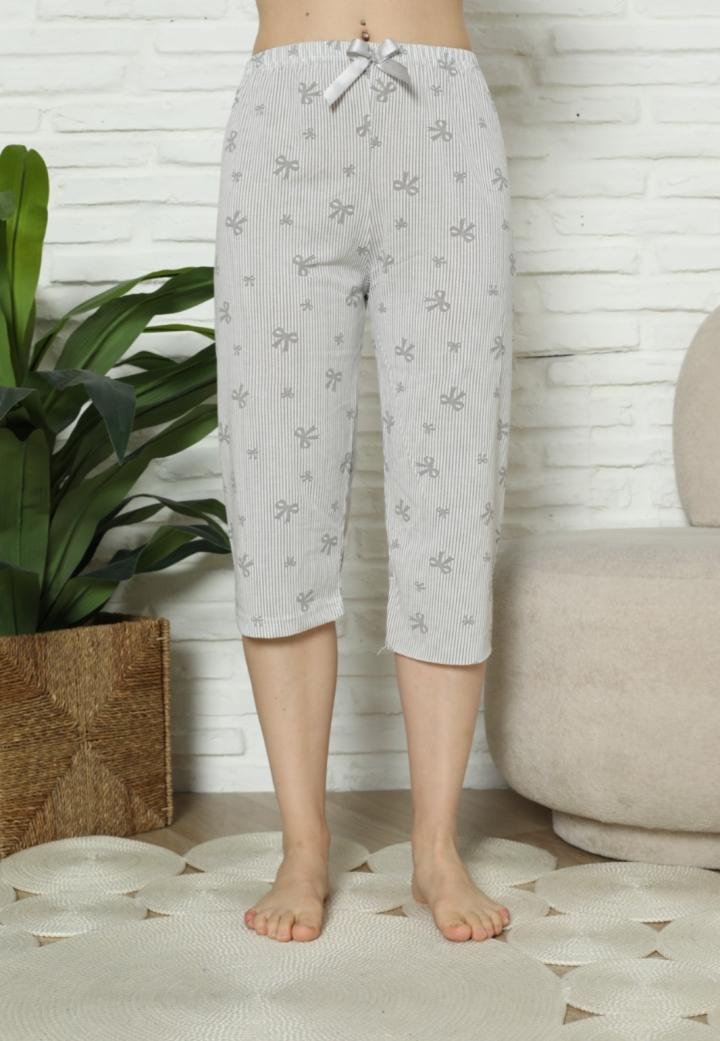 Pantaloni pijama damă 3/4 din bumbac