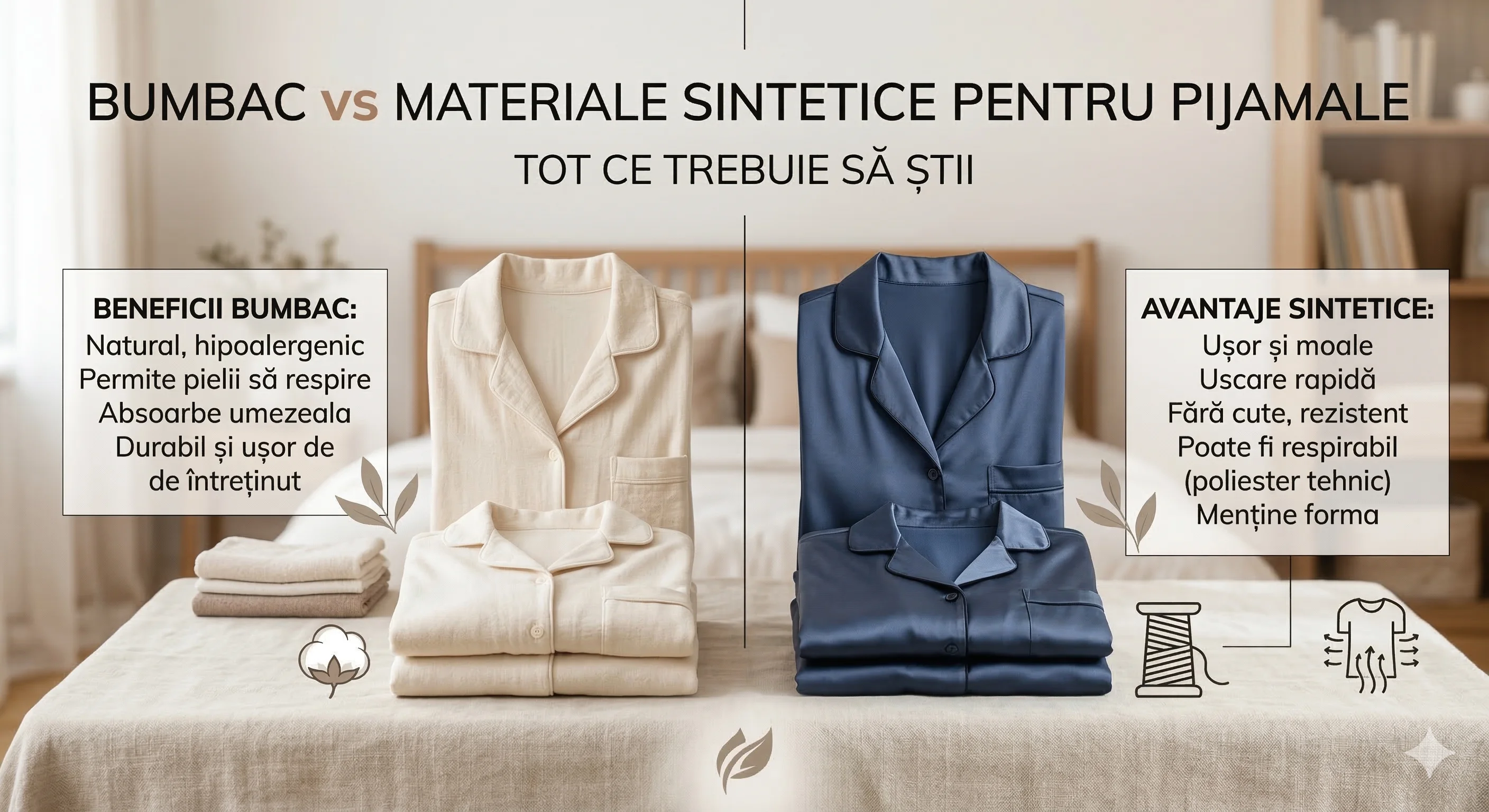Bumbac sau Materiale Sintetice pentru Pijamale? Tot ce Trebuie să Știi