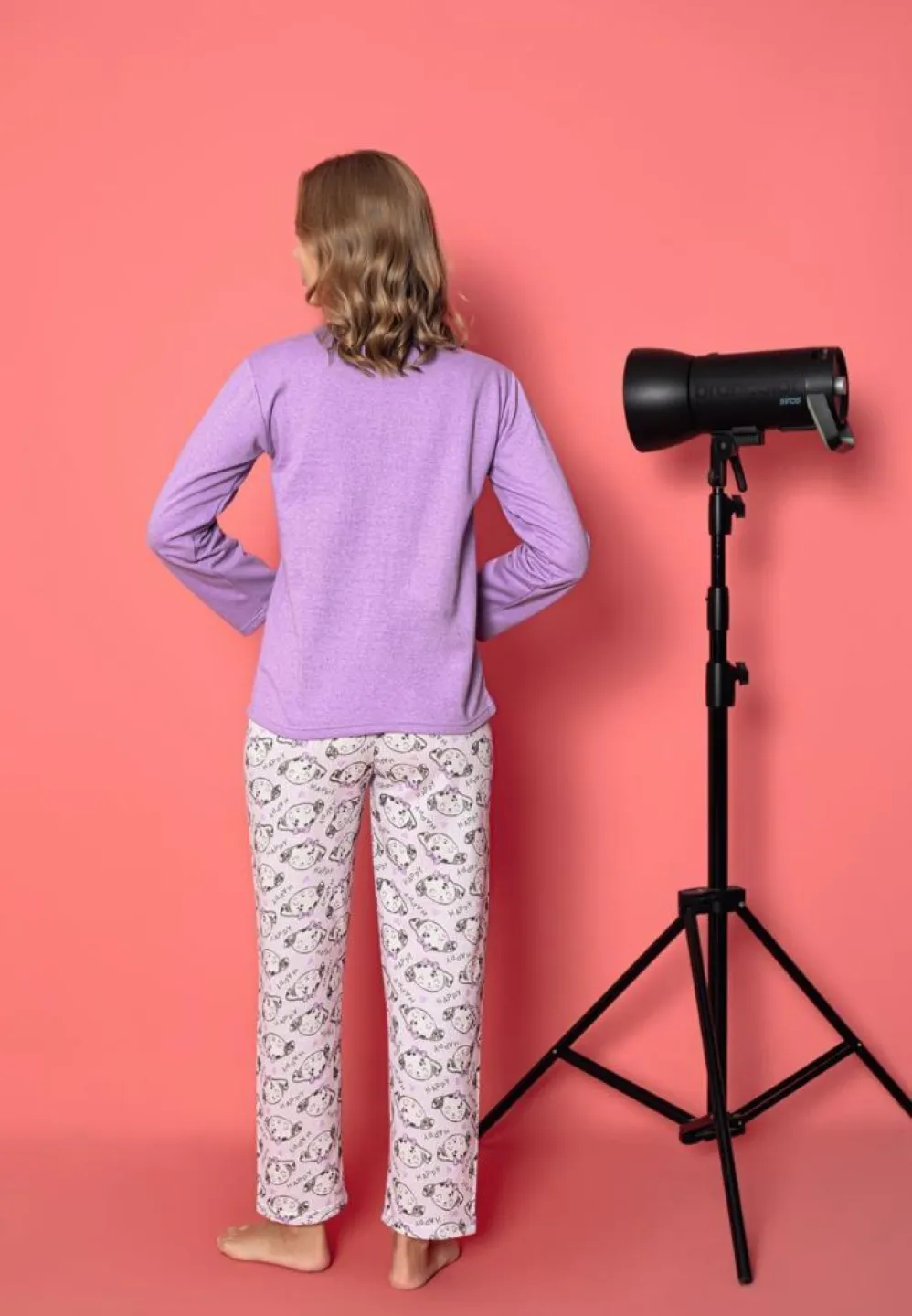 Pijama damă călduroasă cu mâneci lungi – Happy Cute - 2