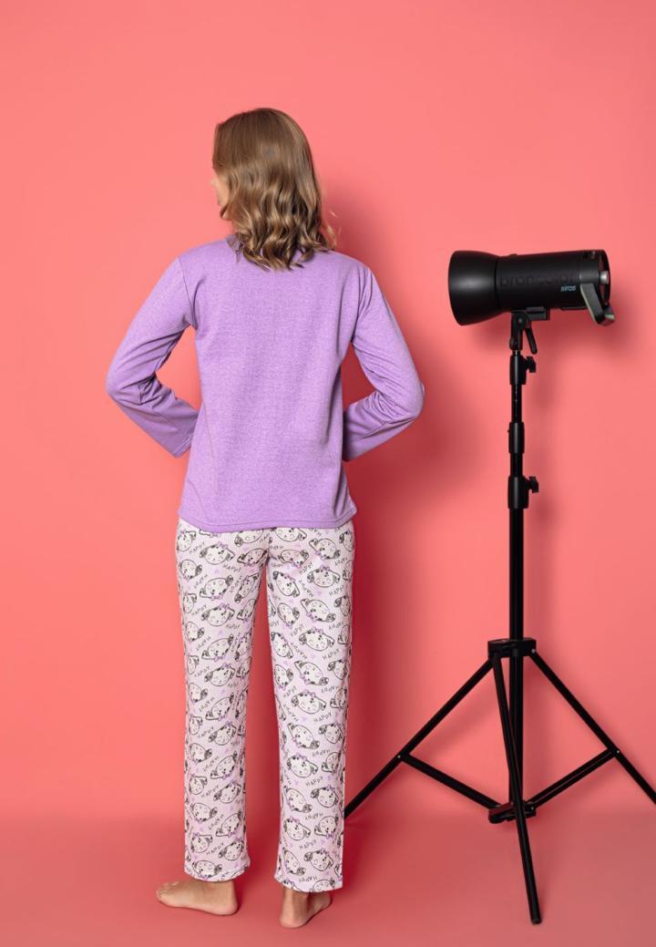 Pijama damă călduroasă cu mâneci lungi – Happy Cute hover