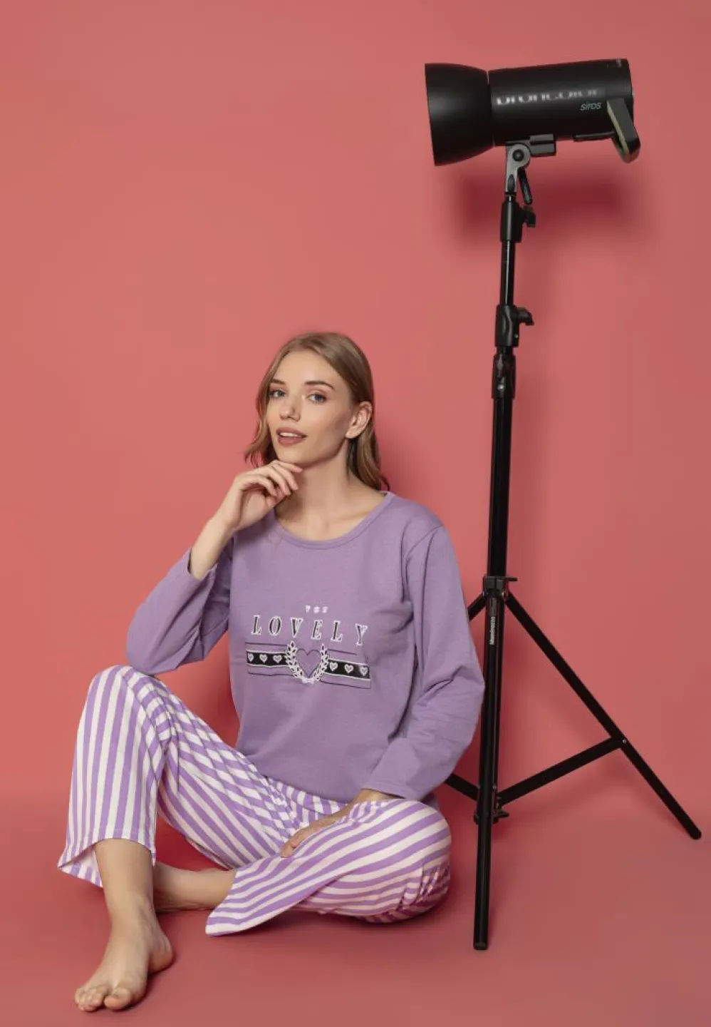 Pijama damă mâneci lungi vătuită – Lovely - 3
