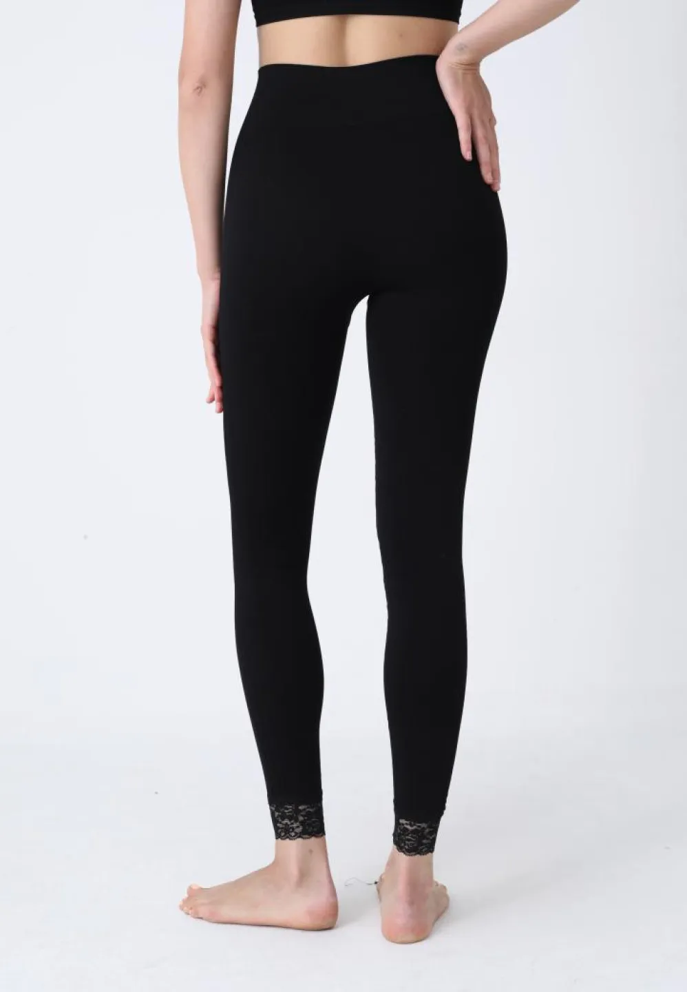 Colanți Damă Modelatori cu Dantelă la Tiv – Confort și Eleganță - 3