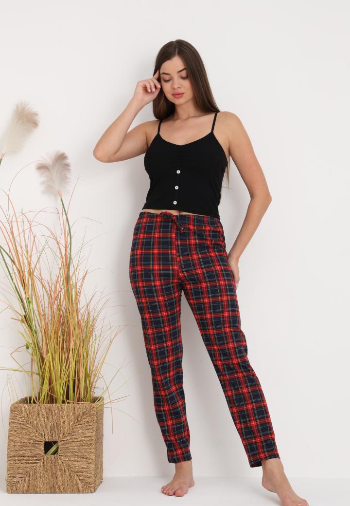 Pantaloni Damă lungi – Confort și Relaxare cu Print Carouri