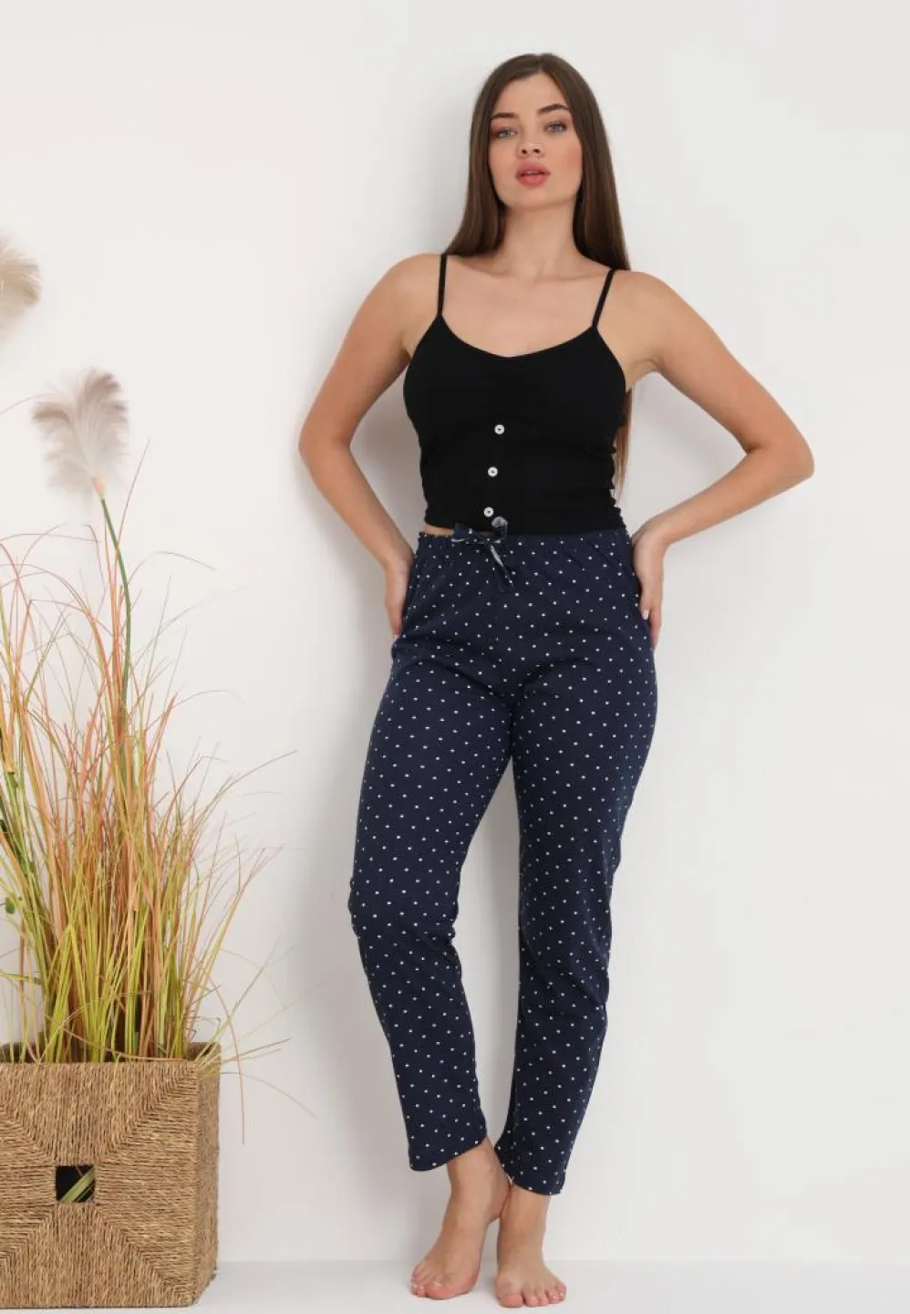 Pantaloni Damă lungi – Confort și Relaxare cu Print Buline Bluemarin - 3
