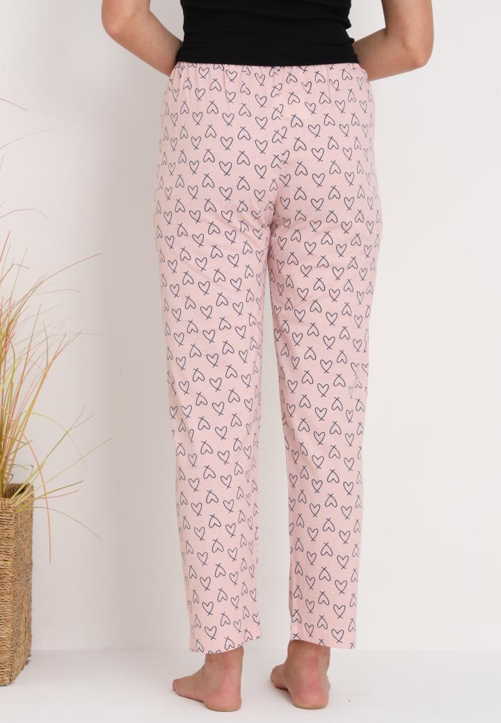 Pantaloni Damă lungi – Confort și Relaxare cu imprimeu inimioare hover