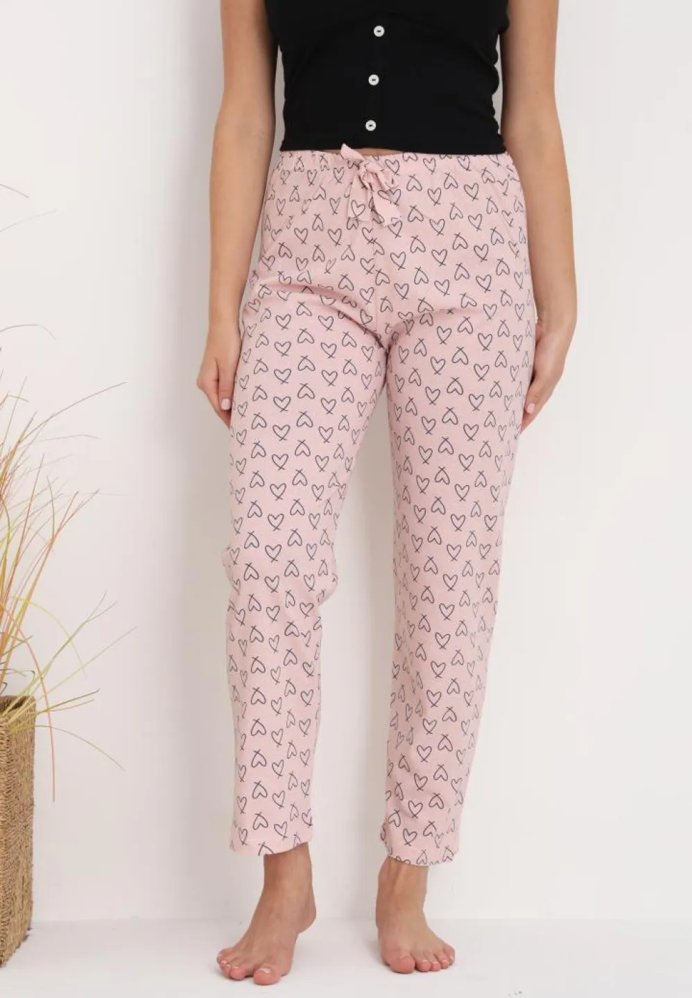 Pantaloni Damă lungi – Confort și Relaxare cu imprimeu inimioare - 3