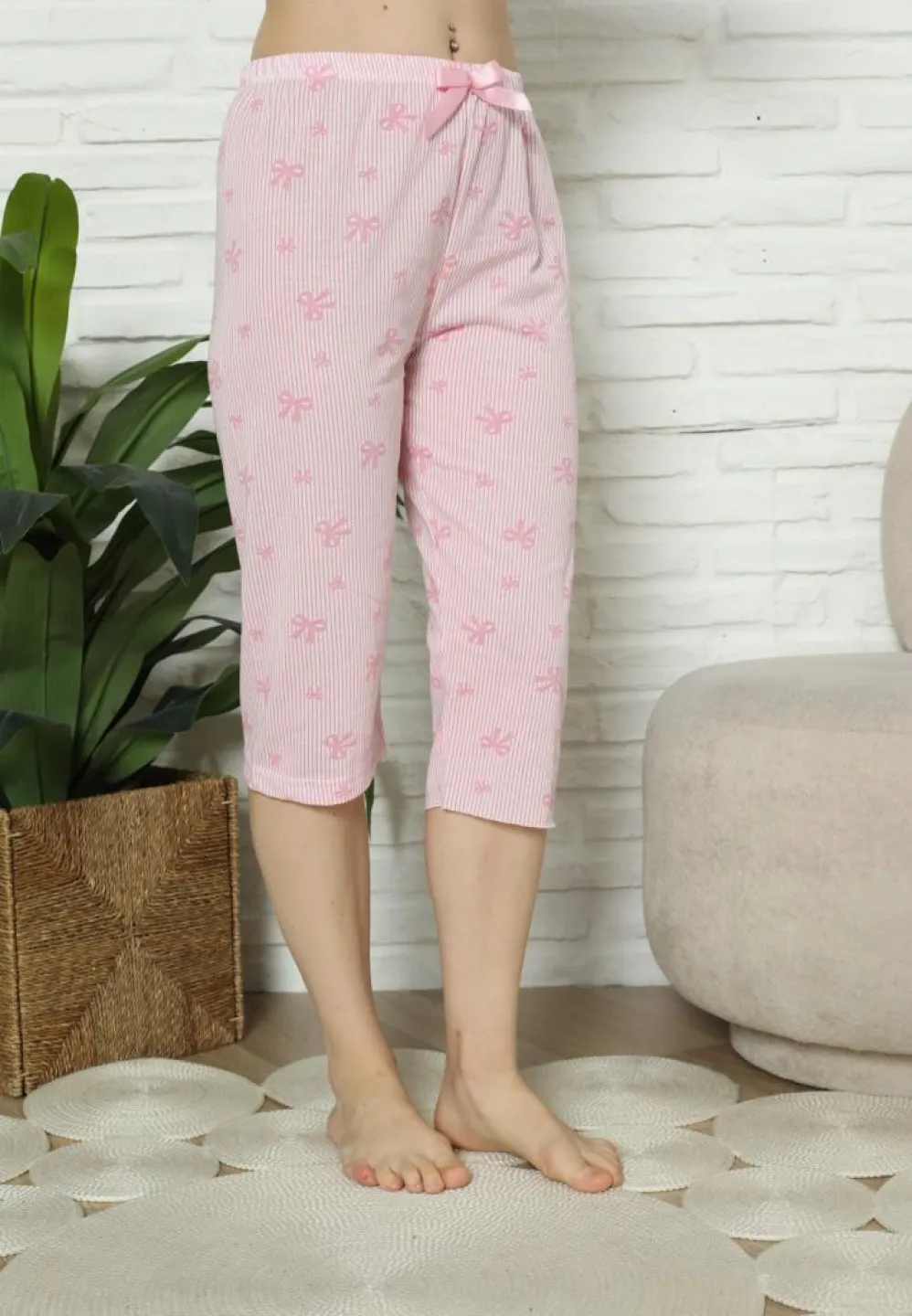 Pantaloni Damă trei sferturi roz – Confort și stil casual - 3