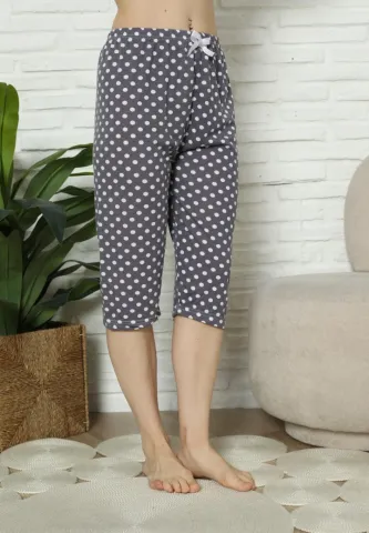 Pantaloni Damă trei sferturi gri închis – Confort și stil casual hover