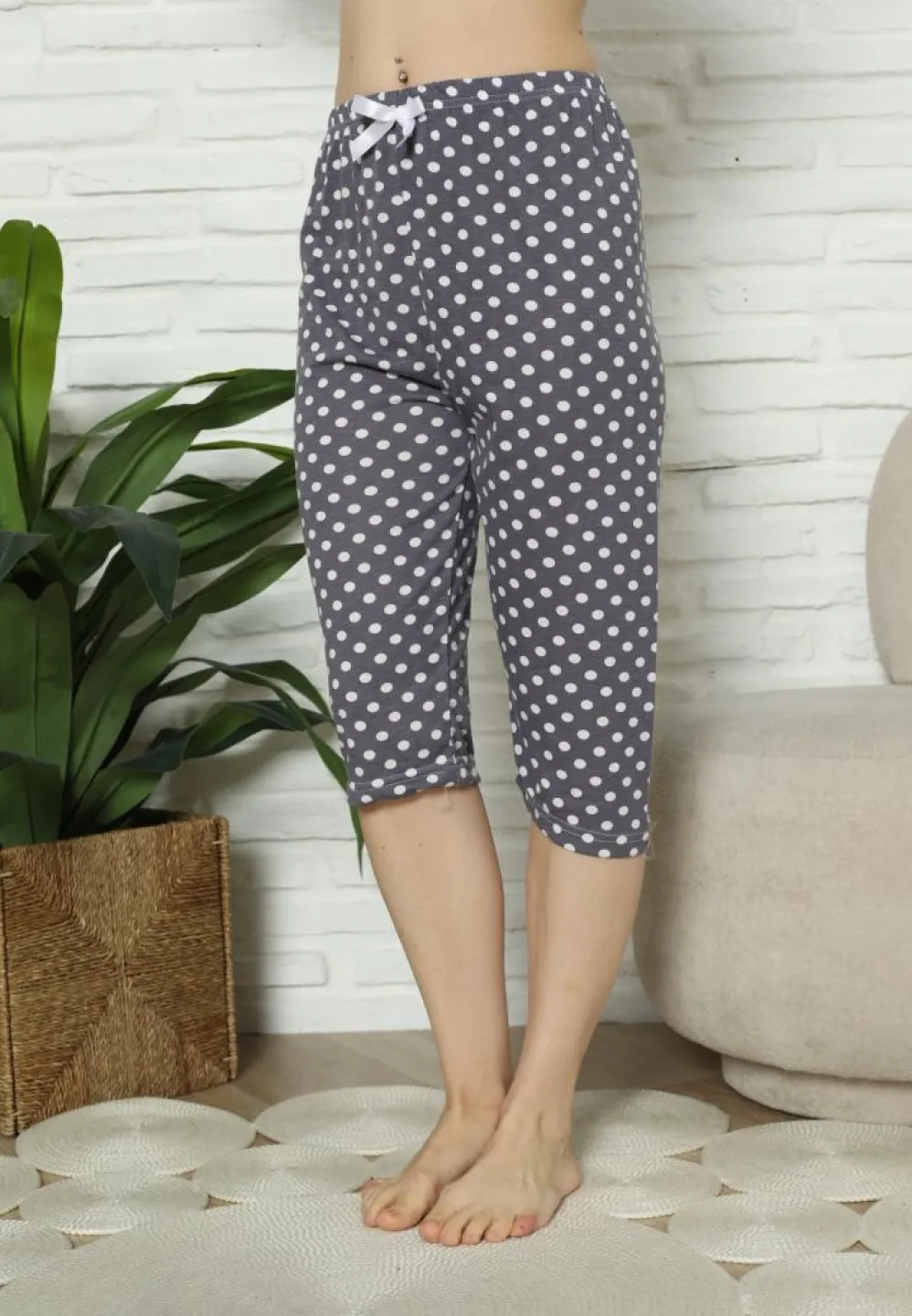 Pantaloni Damă trei sferturi gri închis – Confort și stil casual - 3