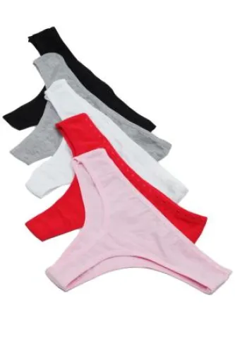 Chiloți Damă Tanga – Colorate Set 5 Bucăți