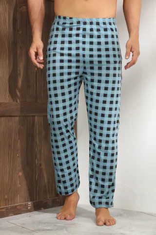 Pantalon bărbat cu print pătrat – design modern și confortabil,M