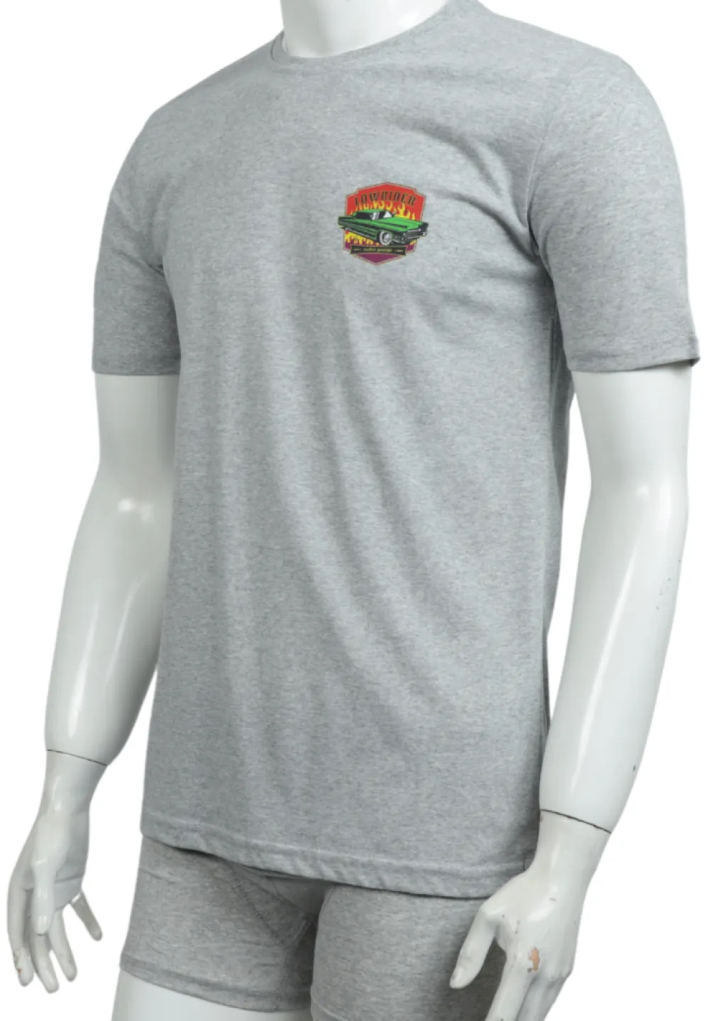 Tricou bărbat Lowrider – gri, din bumbac, casual - 1