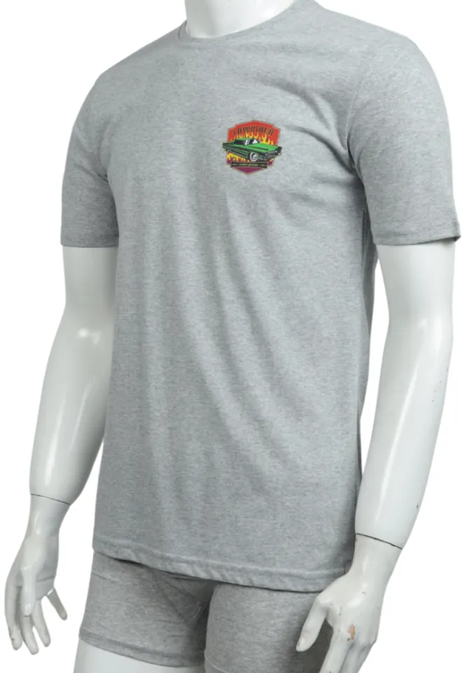 Tricou bărbat Lowrider – gri, din bumbac, casual