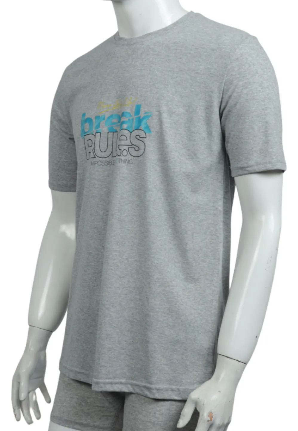 Tricou bărbat Break Rules – gri, stil urban - 1