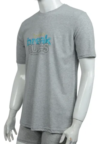 Tricou bărbat Break Rules – gri, stil urban