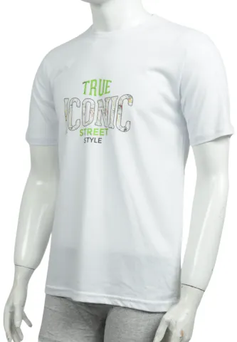 Tricou bărbat True Iconic – alb, stil modern și casual