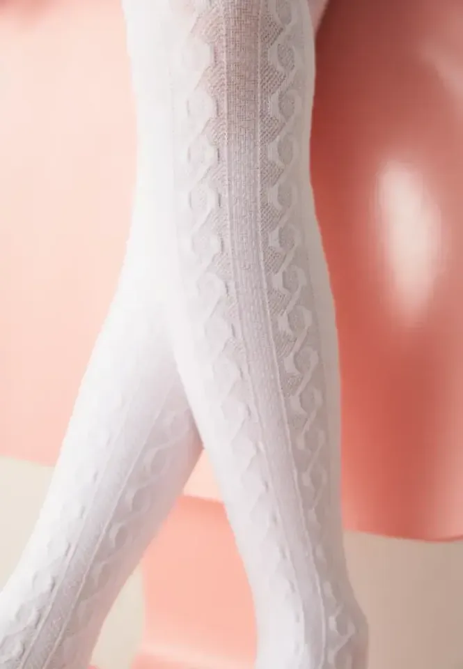 Dres Fete Penti Karina Bumbac Tricotat – Alb