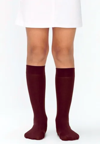 Sosete penti Fete Micro 40 Den, Mat, Bordo