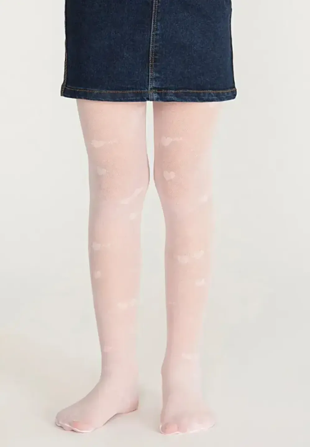 Dres Penti Fete, Twin Hearts, 40 DEN, mat, Alb - 1