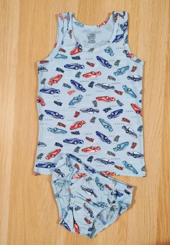 Set băieți – Maiou și chilot – Bumbac, mașinuță