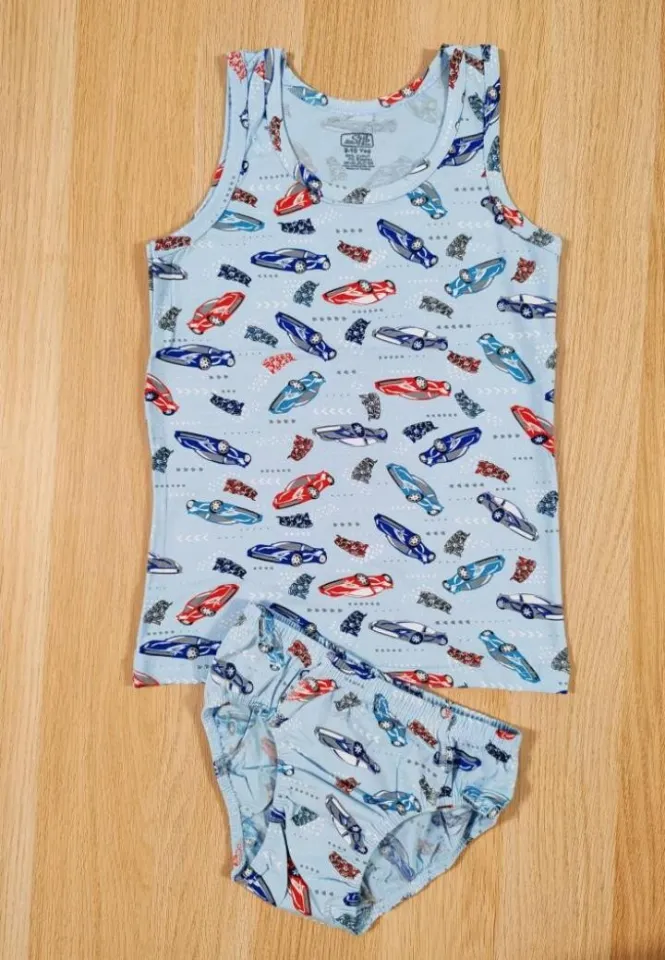 Set băieți – Maiou și chilot – Bumbac, mașinuță