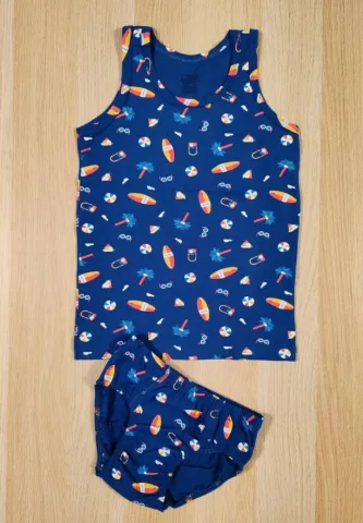 Set băieți – Maiou și chilot – Bumbac,Plaja