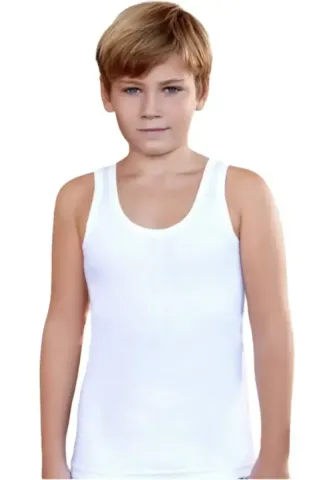 Maiou Băieți Alb din Bumbac