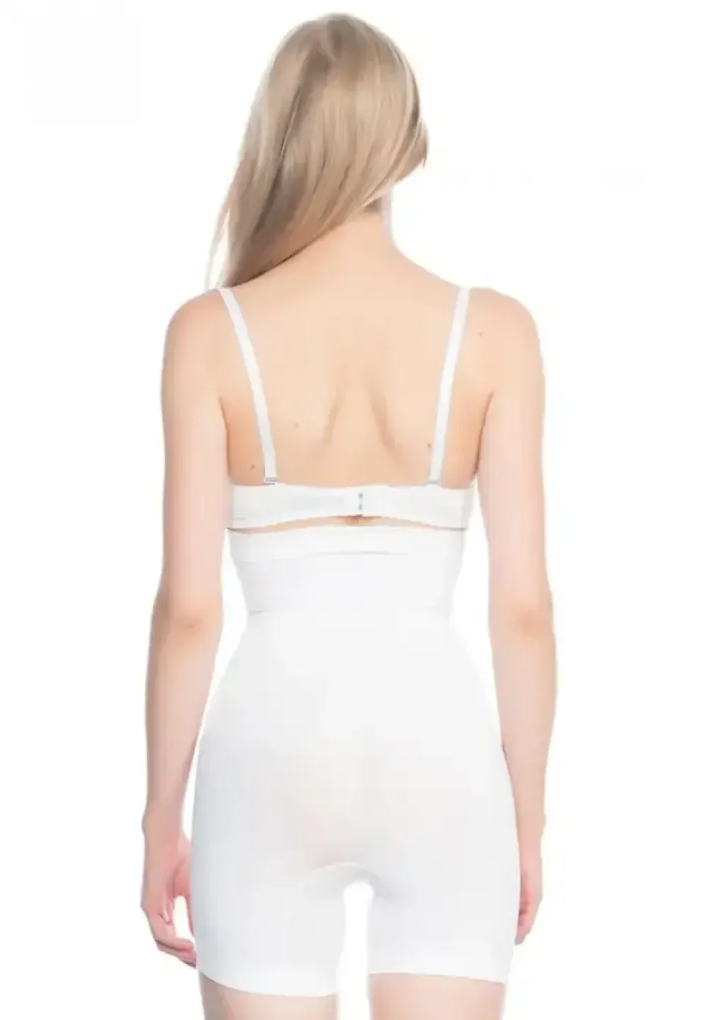 Corset cu Talie Înaltă și Fără Cusături, Alb - 2