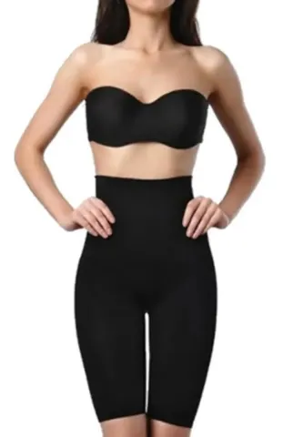 Corset Modelator cu Talie Înaltă și Bandă cu Silicon – Negru