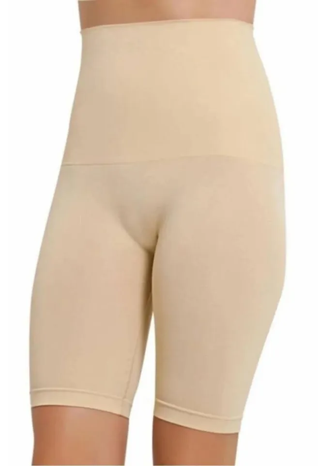 Corset Modelator cu Talie Înaltă și Bandă cu Silicon – Bej