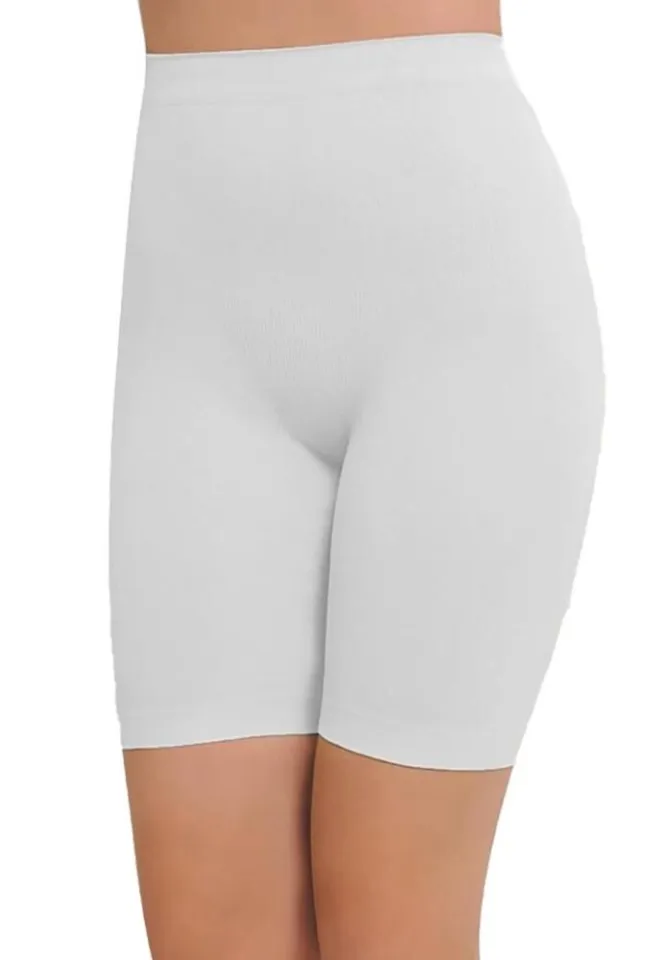 Corset Modelator cu Efect de Ridicare a Feselor, cu Silicon și Pantaloni Scurți – Alb