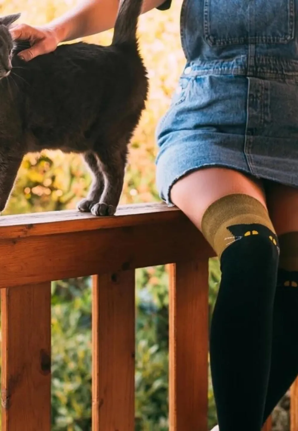 Șosete Damă Vesele Peste Genunchi Pisică - 4