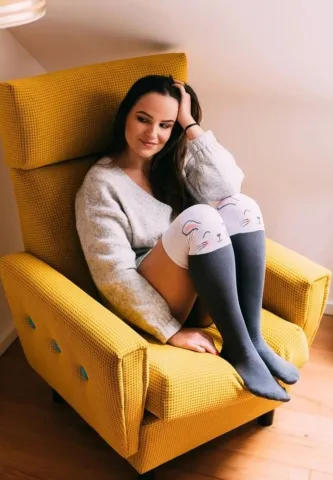 Șosete Damă Vesele Peste Genunchi Iepuraș