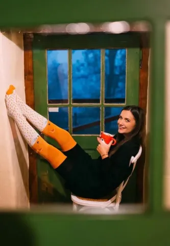 Șosete Damă Vesele Peste Genunchi,Fox