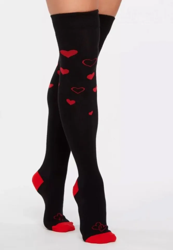 Șosete Dama Peste Genunchi Vesele Inimi